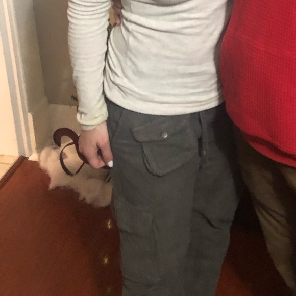 Free people brown Tahiti corduroy cargo pants small - Picture 4 of 5